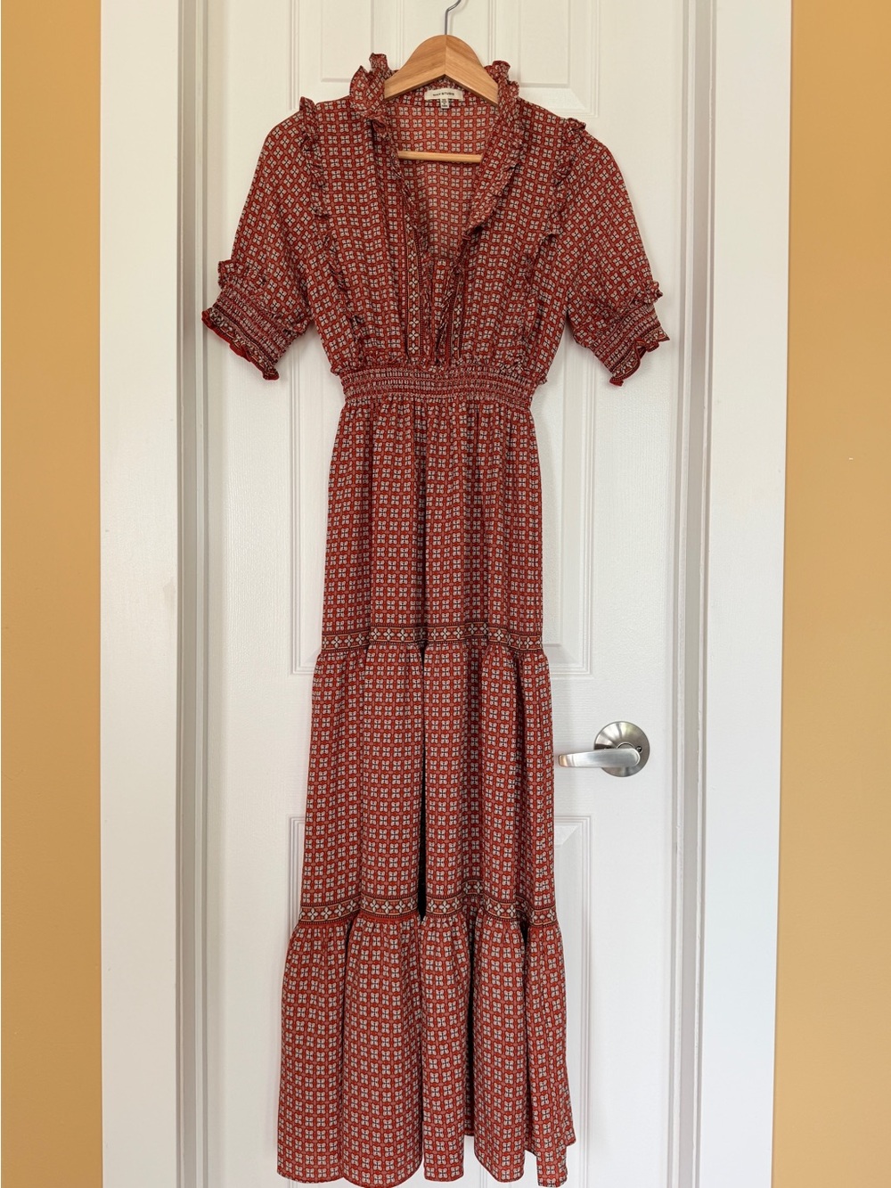 Max Studio print tiered maxi boho dress